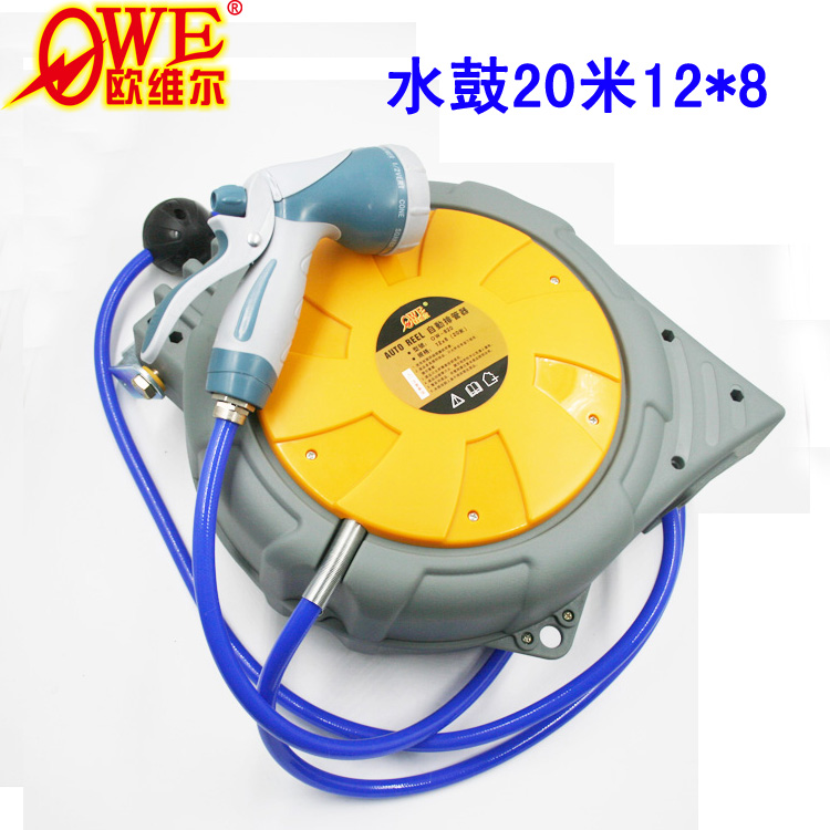 欧维尔OW-820水鼓自动卷管器双层水管卷轮座排管伸缩吊轮20米12*8