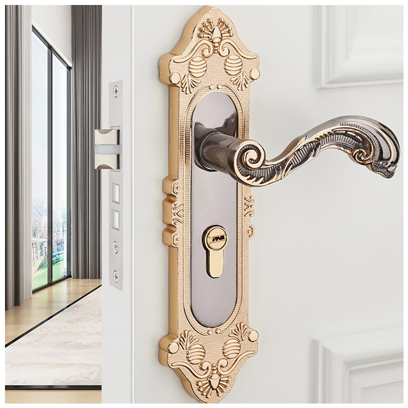 欧式房门锁卧室门锁室内门锁具家用室内木门房间门锁机械门锁