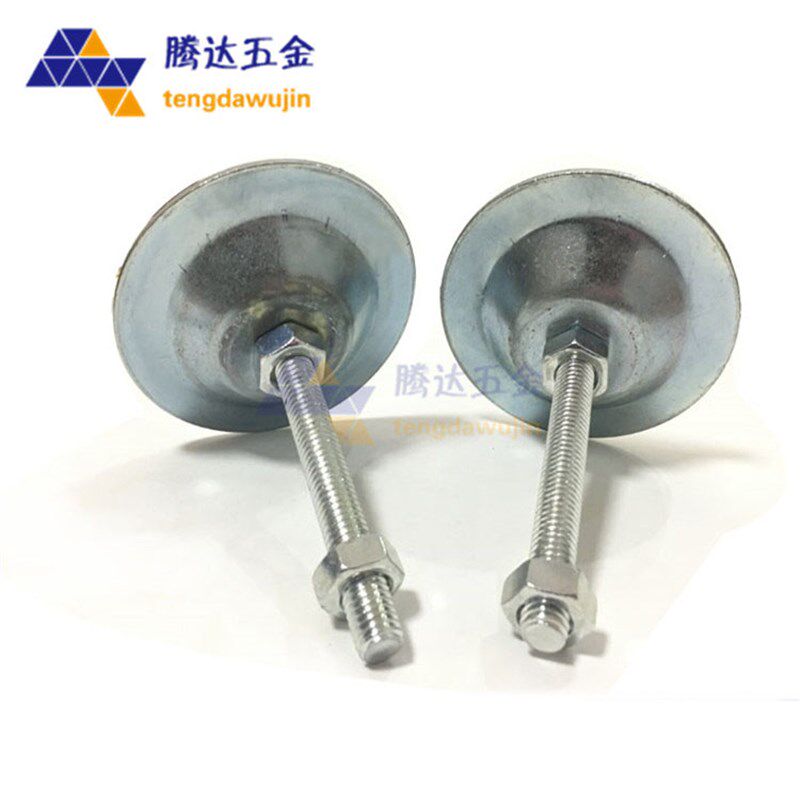 特价镀锌底盘60 80铁皮喇叭脚盘调节脚调整脚脚杯M10 M12 M14 M16