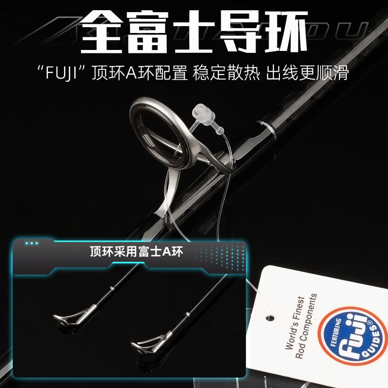 美莎船钓竿铁板竿海钓快抽竿铁板杆大物路滑竿碳素实心慢摇竿船竿