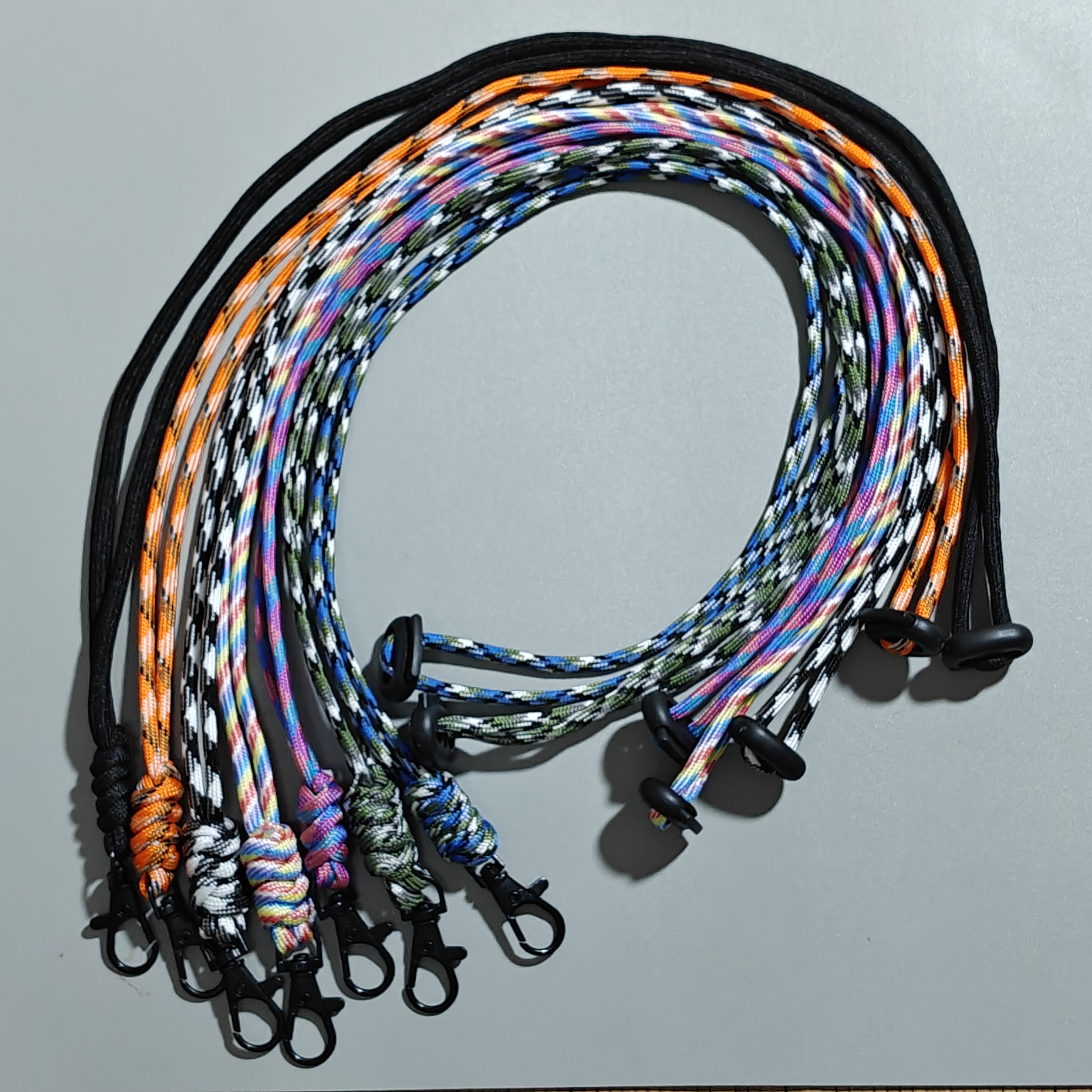 证件套挂绳挂脖绳可调节钥匙扣挂绳户外手工编织挂绳挂扣防丢挂绳