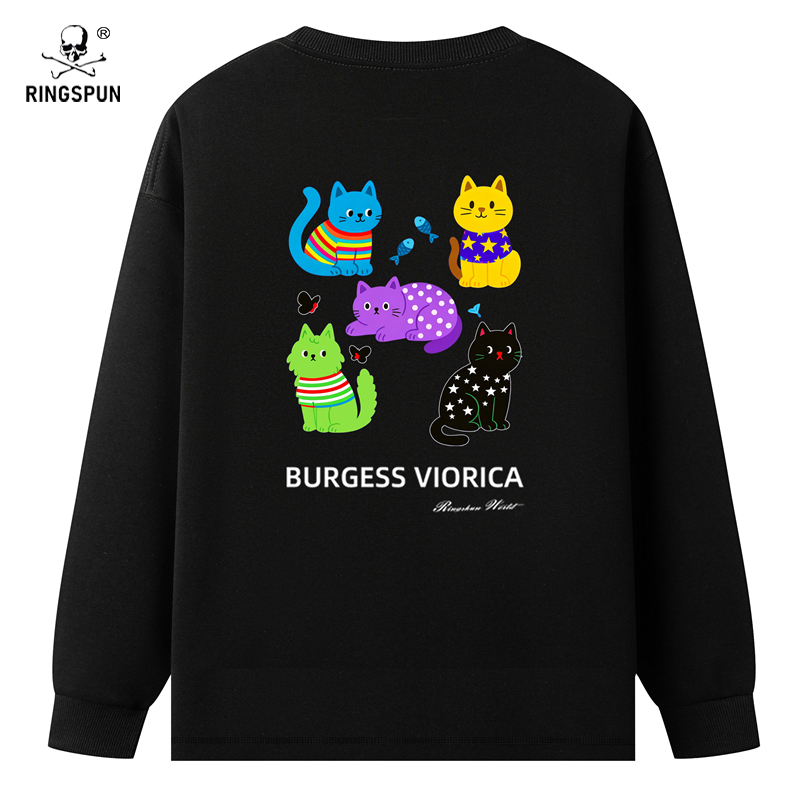 RINGSPUN潮流男女情侣款刺绣上衣