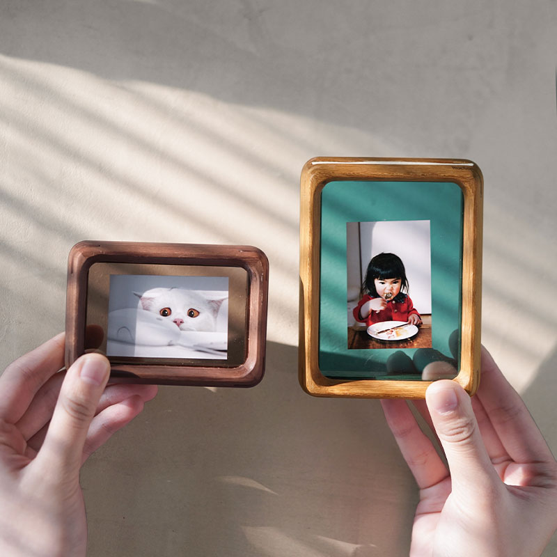 高级感相框摆台7寸亚克力宝宝礼物小画框儿童迷你实木打印照片框