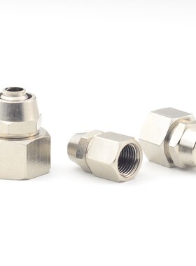 全铜镀镍气动快速气管快拧接头PCF快拧直通1 2 3 4分插6 8 10 12