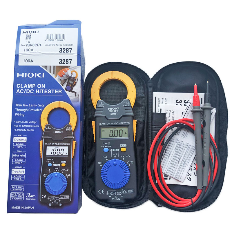 正品日置HIOKI 3287交直流数字钳形电流表100A真有效值钳形万用表