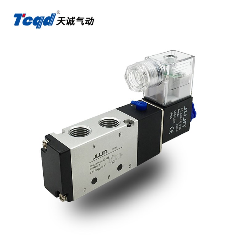 4V210-08气动开关电磁阀4V110-06气动电磁控制阀4V310-10换向气阀