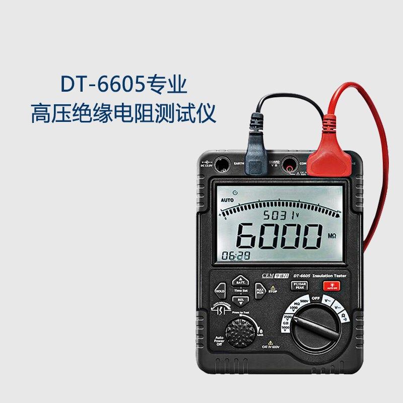 华盛昌DT-6605专业高压绝缘电阻测试仪  交直流高精度绝缘表