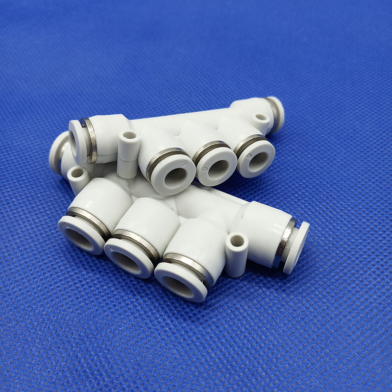 APKG塑料五通变径PKG快速插气管接头接外径PK/APK-4/6/8/10/12