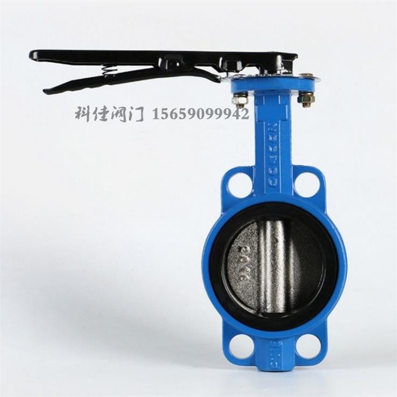 对夹式蝶阀D71X-16 球磨铸铁国标手动蝶阀 对夹式手柄蝶阀65 100