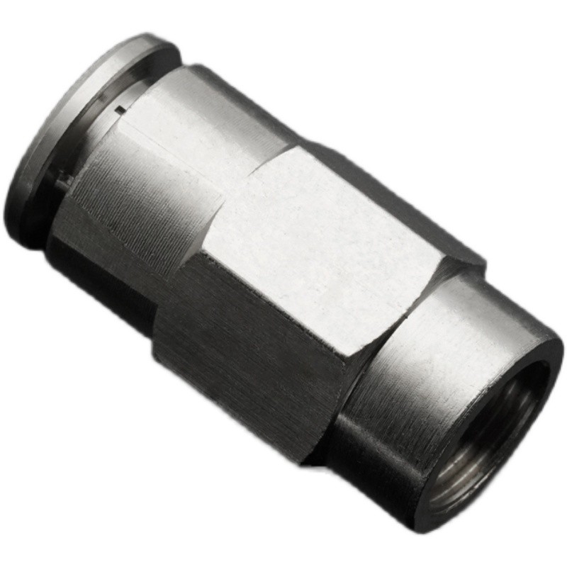 全金属内螺纹直通铜气动气管PU尼龙亚大接头PCF8-02 6-01 10-04