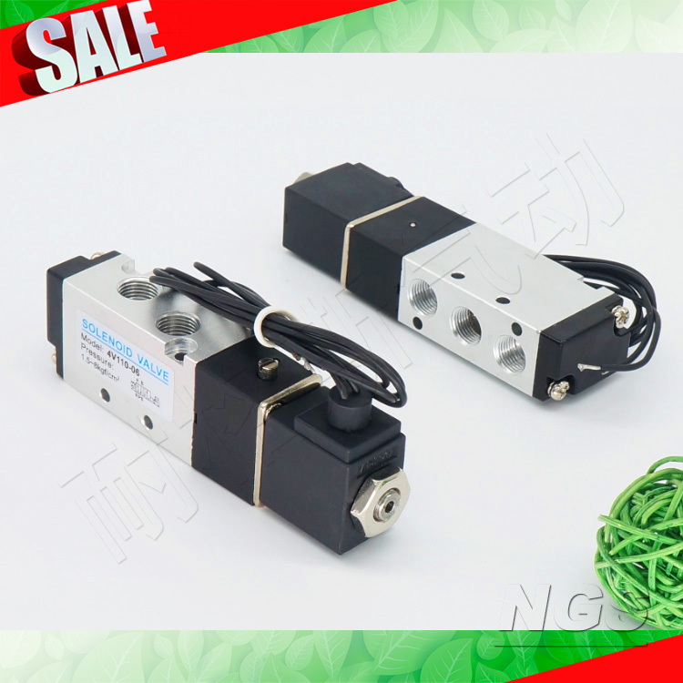 气动电磁阀气阀控制阀4V110-M5 4V110-06 DC12V DC24V