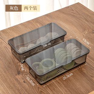 放茶具桌面茶杯收纳盒家用茶杯架 防尘杯子收纳盒茶盘功夫茶茶壶装