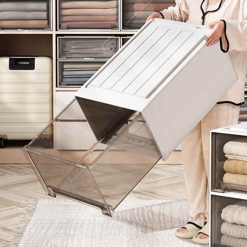 特大号抽屉式收纳箱家用塑料透明衣柜收纳盒衣物被子整理储存柜子