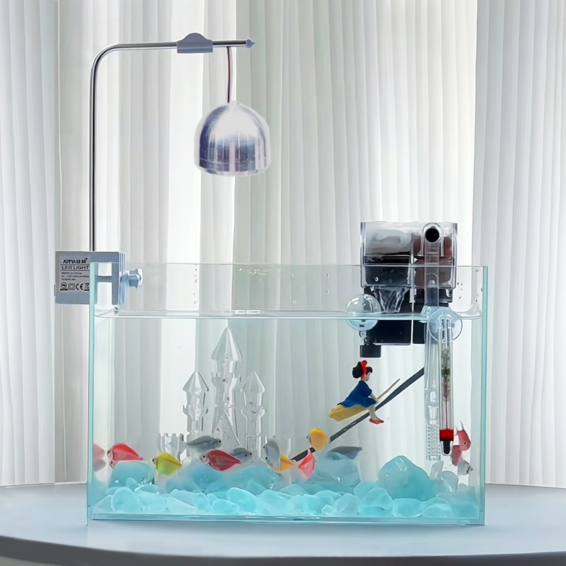 鱼缸LED水草吊灯夹灯热带鱼观赏鱼小鱼缸灯桌面迷你水族箱专用灯