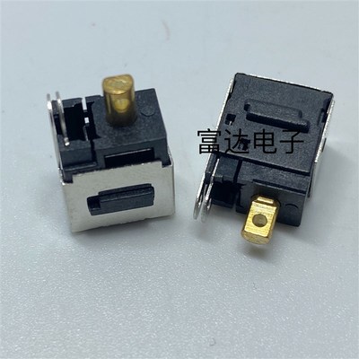 立式镀银/镀金10A大电流dc电源插座 5521/5525 三脚dc母座DC-112