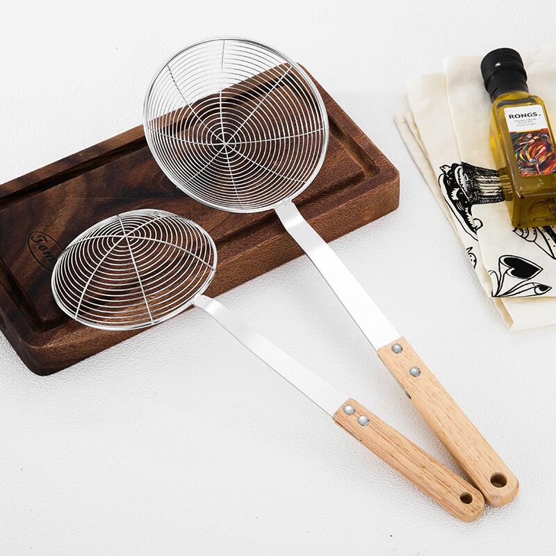 不锈钢线漏商用火锅漏勺长木柄捞面条厨房油炸过滤网火锅勺