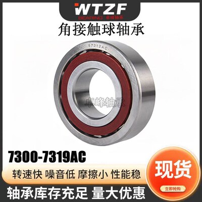 角接触球轴承7300主轴7301配对7308 7309 7304AC7305 C 7306 7307