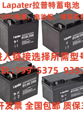 Lapater拉普特蓄电池NP12V7A17A24A38A40A65A100A120AH直流屏/UPS