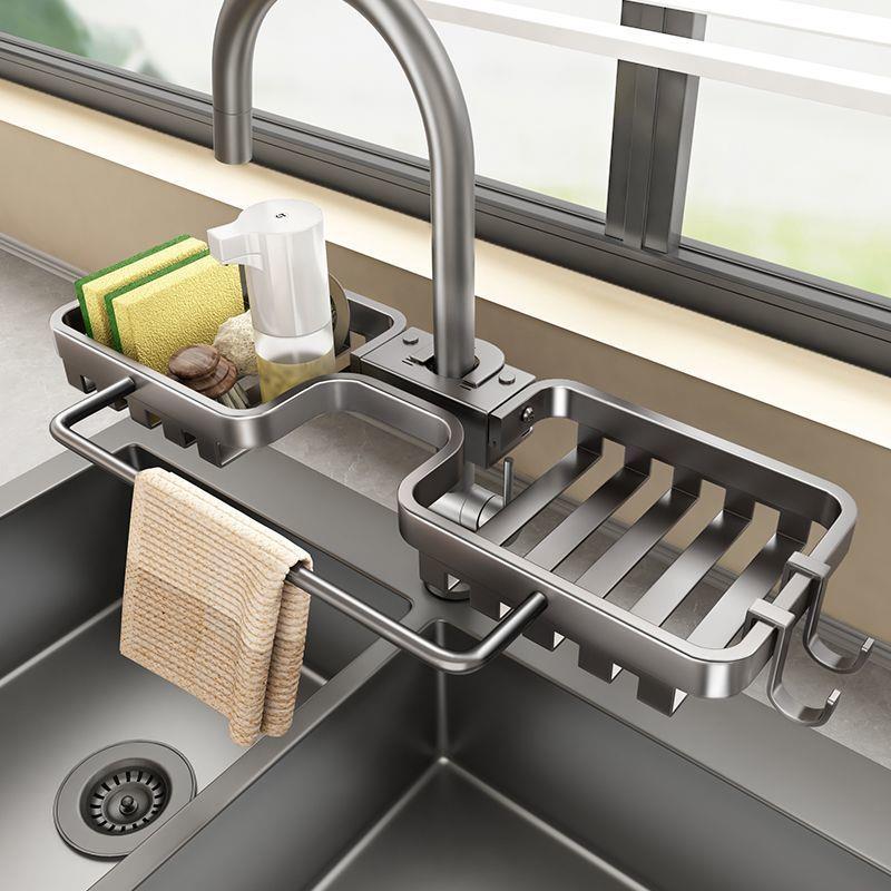 厨房水龙头置物架洗碗洗菜池水槽架沥水篮海绵刷百洁布抹布收纳架