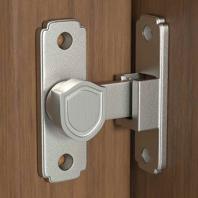 免打孔门扣90度推拉门锁扣移门锁谷仓门锁卡扣防盗门插销厕所门栓