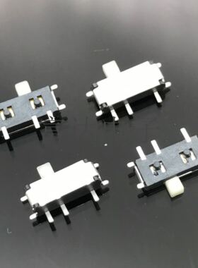 拨动开关MSK-12C02G1.5H白炳贴片SMT 7脚拨动超薄小开关两档20只