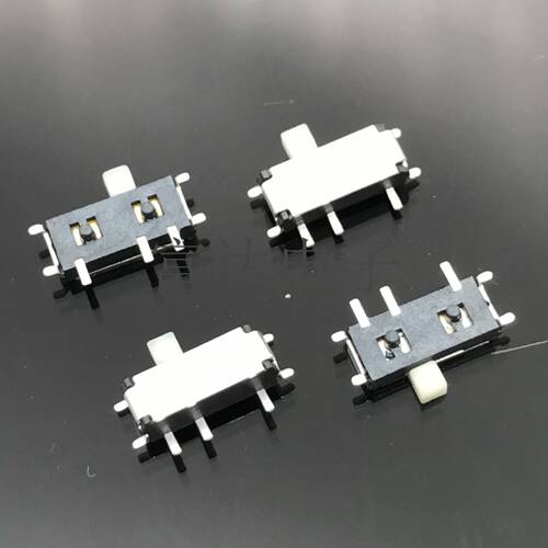 拨动开关MSK-12C02G1.5H白炳贴片SMT 7脚拨动超薄小开关两档20只