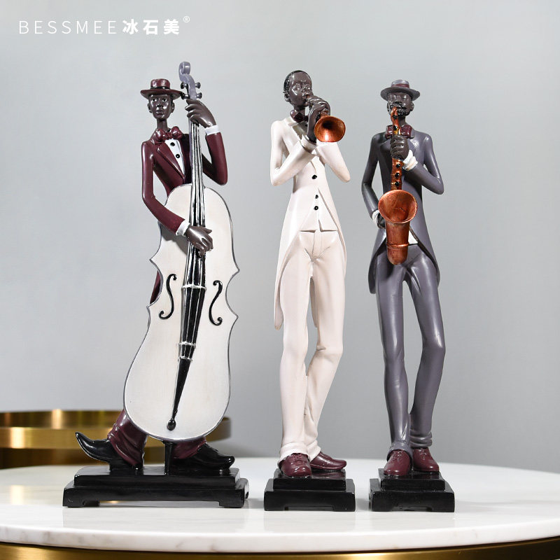 创意家居a客厅电视酒柜轻奢软装饰艺术摆件现代简约音乐人物工艺,家居饰品,装饰摆件,淘宝优惠券,粉丝福利购,淘宝优惠卷