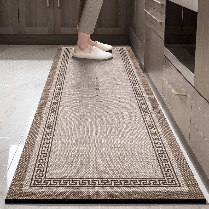 仿亚麻厨房地f垫防滑防油可擦免洗地毯防水专用脚垫免清洗垫子耐,居家布艺,家用脚垫,淘宝优惠券,粉丝福利购,淘宝优惠卷