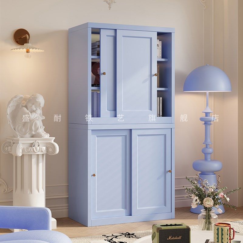 家用钢制书d架推拉门防尘玻璃书柜自由组合展示柜落地柜收纳储物,住宅家具,单个书柜,淘宝优惠券,粉丝福利购,淘宝优惠卷