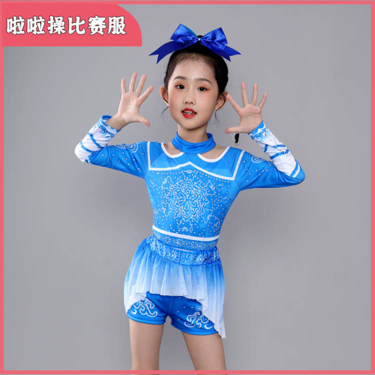 儿童啦啦队演出服女童运动会开幕式服装小学生运动会啦啦操表演服