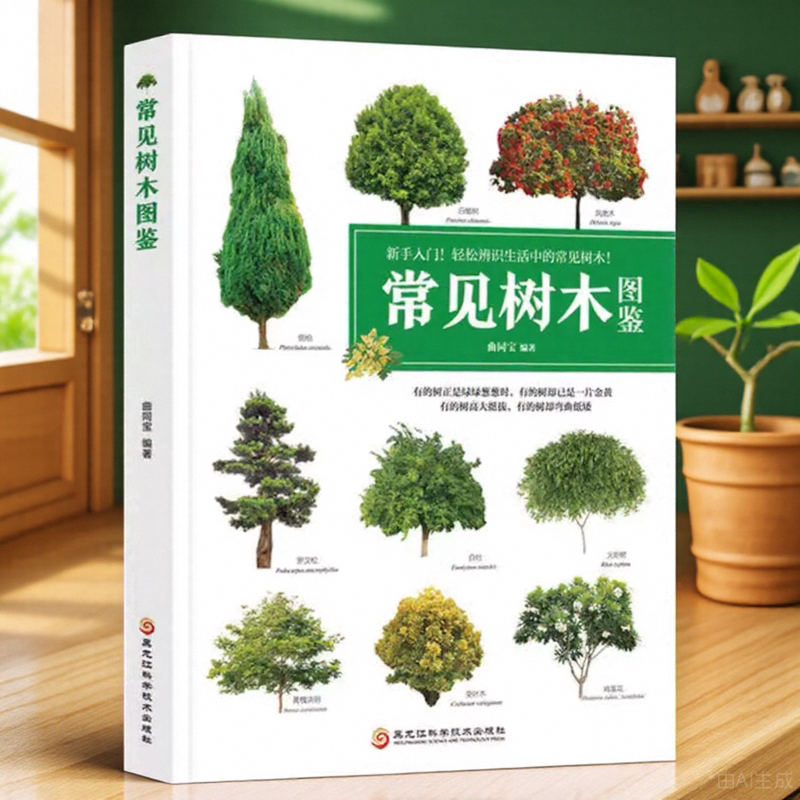 常见树木图鉴新手入门轻松辨识大自然植物乔木灌木盆栽盆景园林绿化树木鉴赏识别学生自然百科普全书中国花草树木图鉴大全