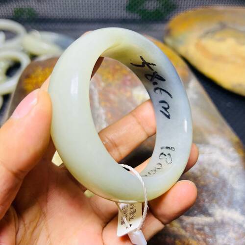 和田玉籽料青花手镯58.6mm