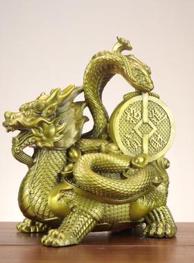 杨铜记 铜玄武 铜金钱玄武 四大神兽玄武家居办公室 铜玄武摆件