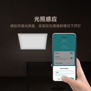 linptech领普人体存在智能面板灯集成吊顶LED平板灯厨房卫生间灯