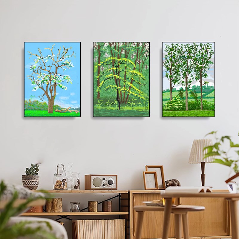 【特惠捡漏】大卫霍克尼 复刻版画写实现代派风景装饰挂画