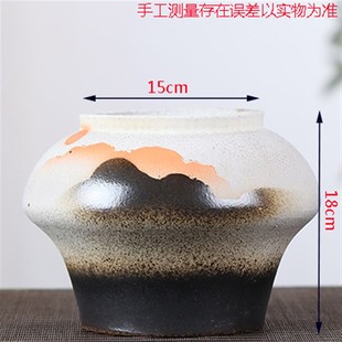 网红高脚盆三角梅盆绿萝盆月季 盆种植陶瓷花瓶花盆粗陶透气大口径