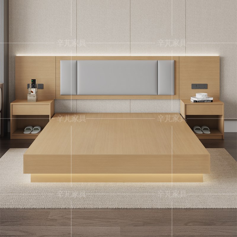 酒店专用床宾馆家具标间全套民宿公寓床箱亚朵全季五星级客房双床