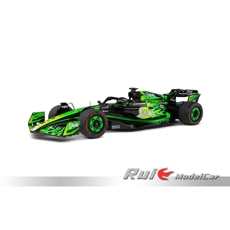 预1:18索立德周冠宇博塔斯2024拉斯维加斯F1索伯C44汽车模型摆件