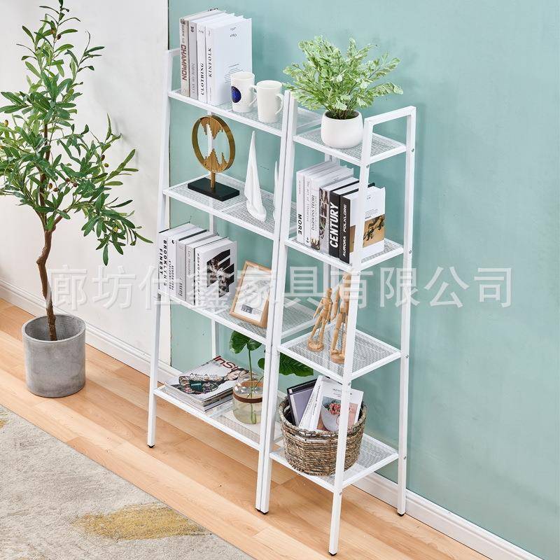 置物架置地式厨房落地收纳架铁艺书架阳台客厅花架多层储物整理架