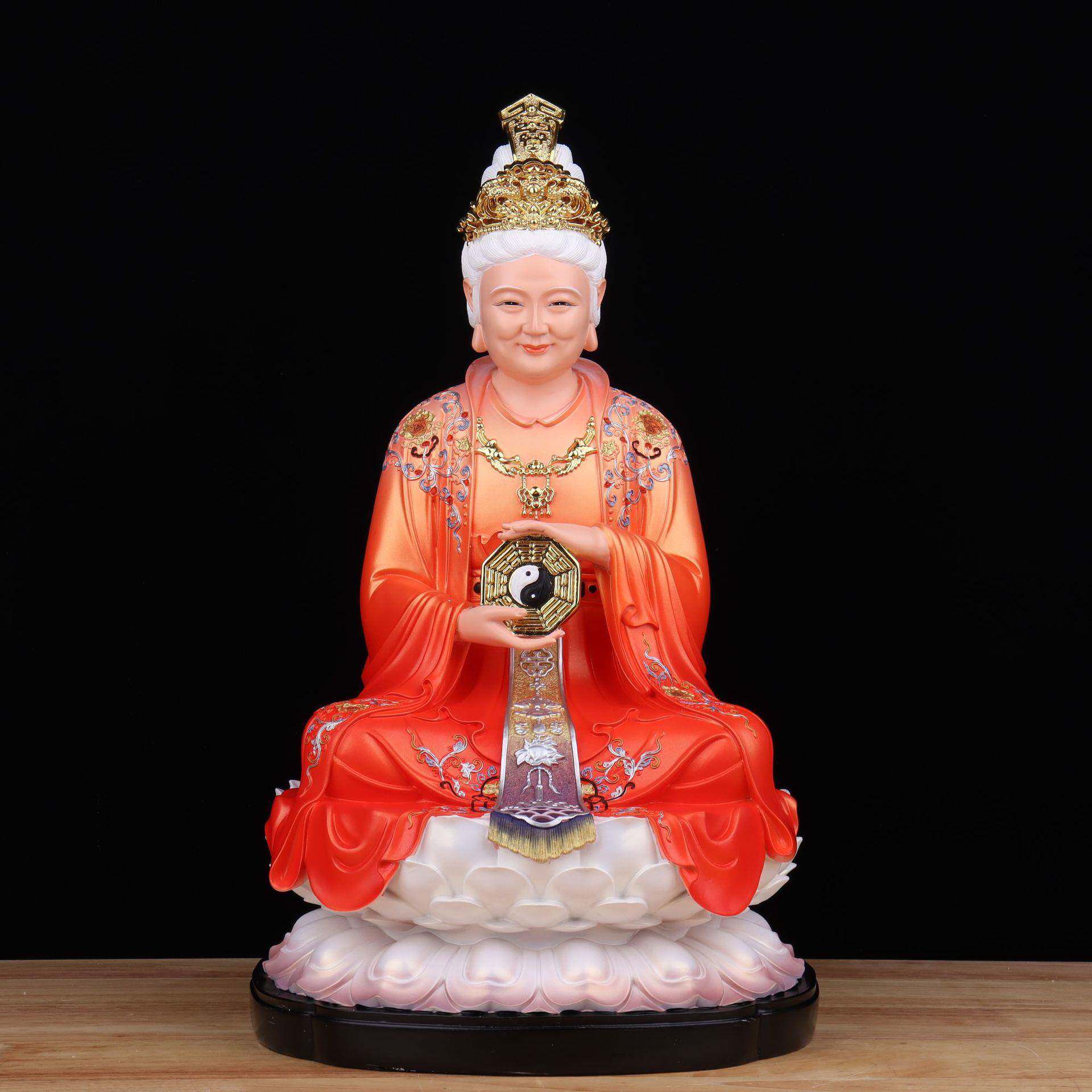 树脂彩绘无生老母神像供奉骊山圣母娘娘摆件无极老母老母无生奶奶