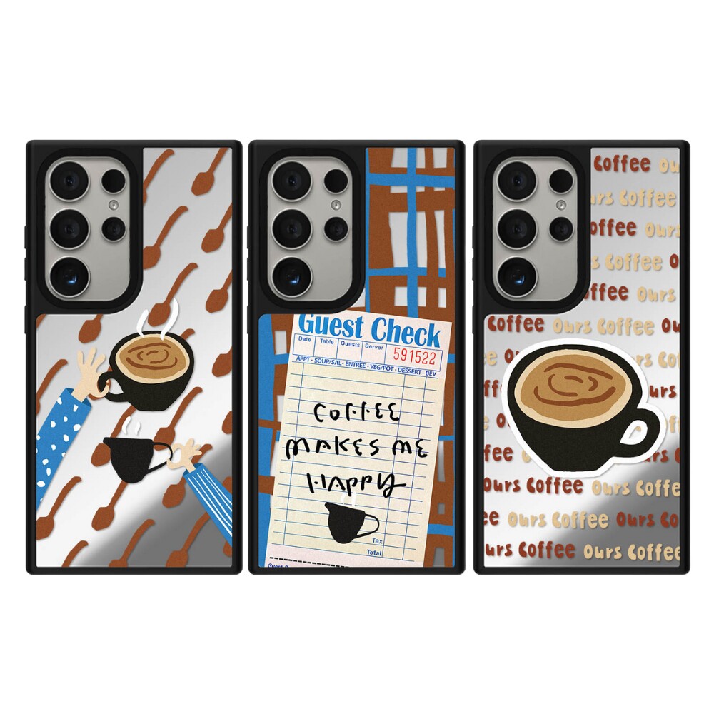 【镜面】来杯咖啡三星S25Ultra手机壳Magsafe适用于Galaxy S24Ultra防摔S23Ultra抗震保护套