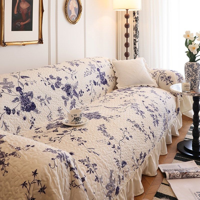 枕西湖现代中式沙发套全包万能法式复古盖布巾毯轻奢高级感坐垫罩,居家布艺,沙发套,淘宝优惠券,粉丝福利购,淘宝优惠卷