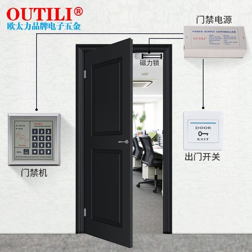 欧太力智能电子门禁系统套装小区家用玻璃门木门铁门电插锁磁力锁