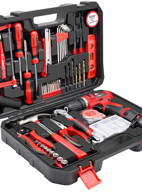 卡夫威尔多功能109件套电钻工具组套电动螺丝刀手枪钻套装P2982A