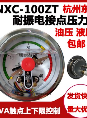 杭州东亚YNXC100ZT磁助式耐震电接点压力表25/40/60MPA220VDC24V