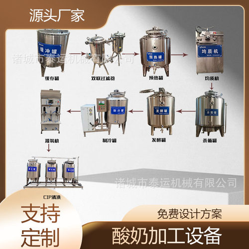 制作鲜奶设备牦牛奶生产设备凝固型酸奶生产线奶制品加工生产设备