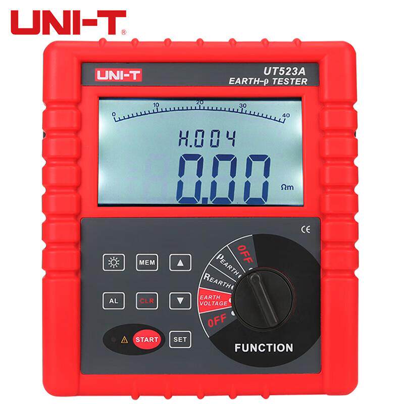 UNI-TUT523A接地电阻测试仪数字摇表避雷针防雷接地测量仪
