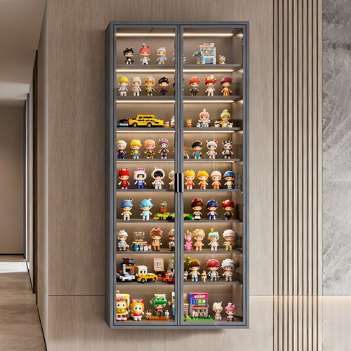 蜂窝铝玻璃门手办柜展示柜