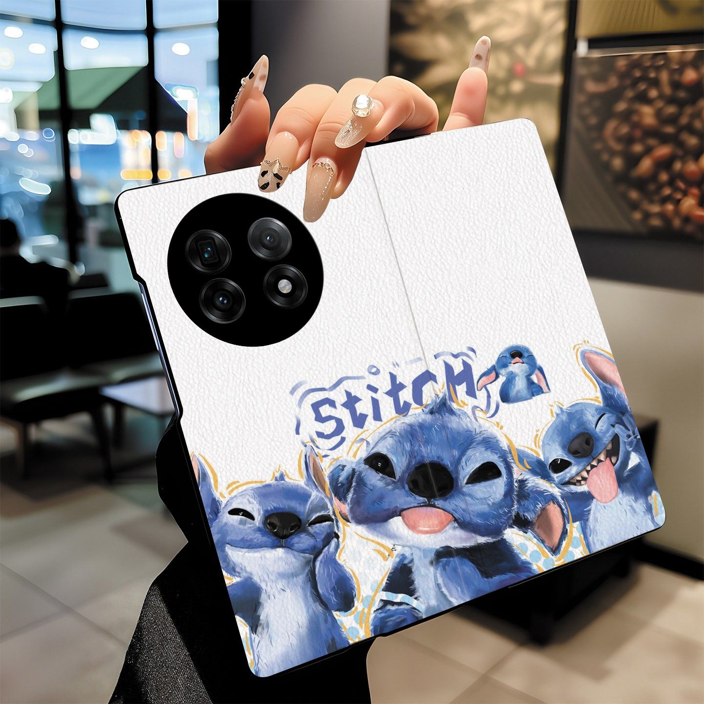 尾火虎适用oppofindn5手机壳折叠屏翻盖全包皮纹可爱史迪奇卡通少女ins日韩风时尚防摔oppofindn5保护套,3C数码配件,手机保护套/壳,淘宝优惠券,粉丝福利购,淘宝优惠卷