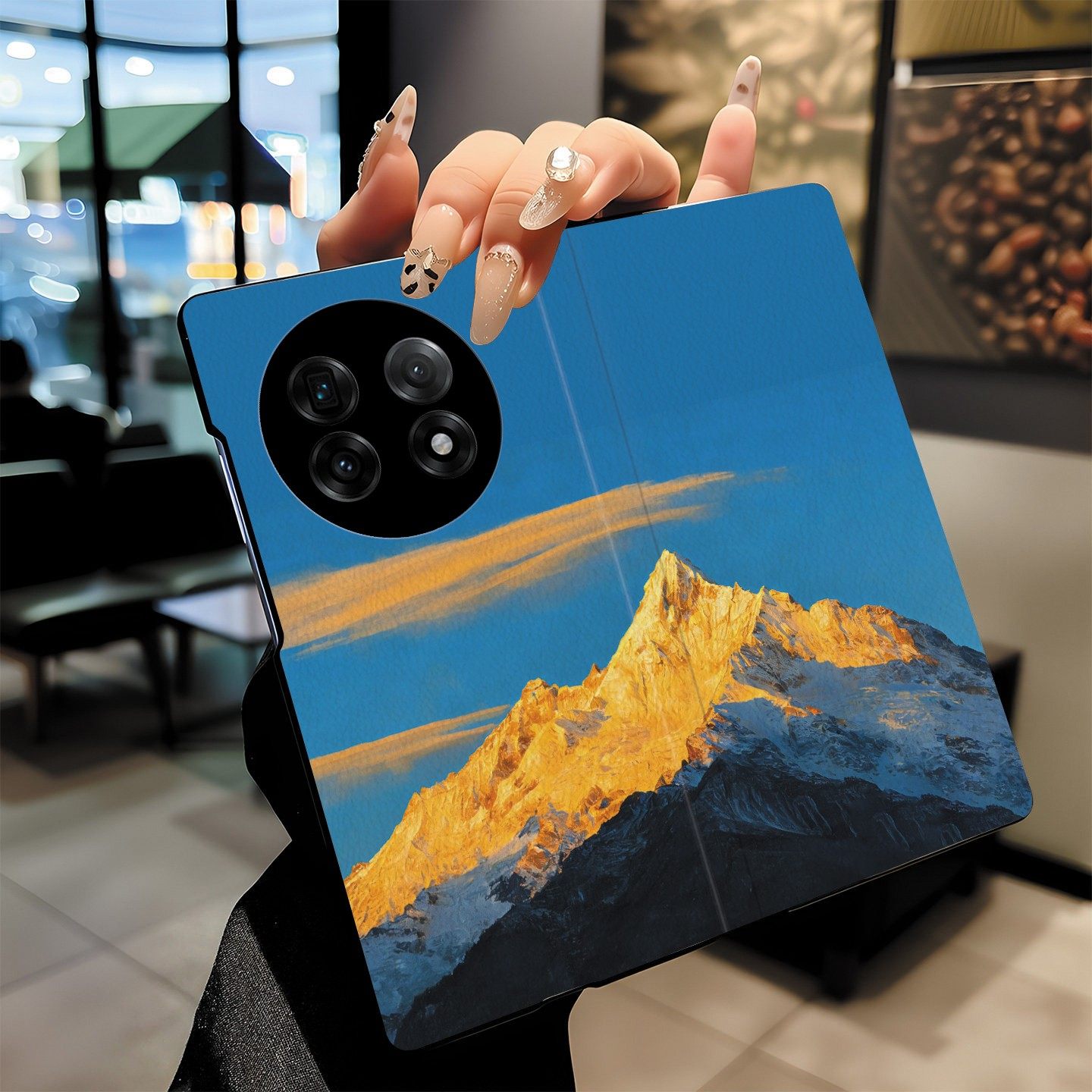 尾火虎适用oppofindn5手机壳折叠屏翻盖全包皮纹日照金山个性创意时尚商务潮男高级感艺术复古findn5保护套,3C数码配件,手机保护套/壳,淘宝优惠券,粉丝福利购,淘宝优惠卷